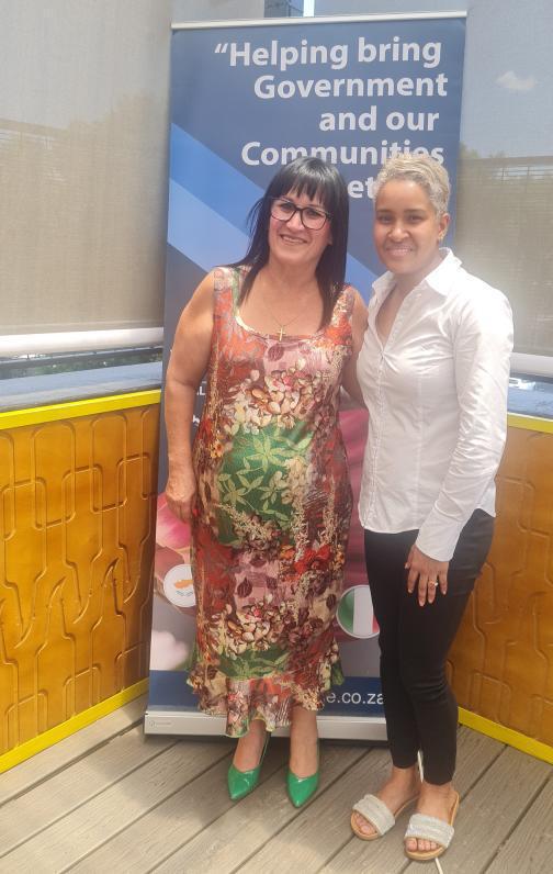 Cidália Jordão com Tasmeen Motara.