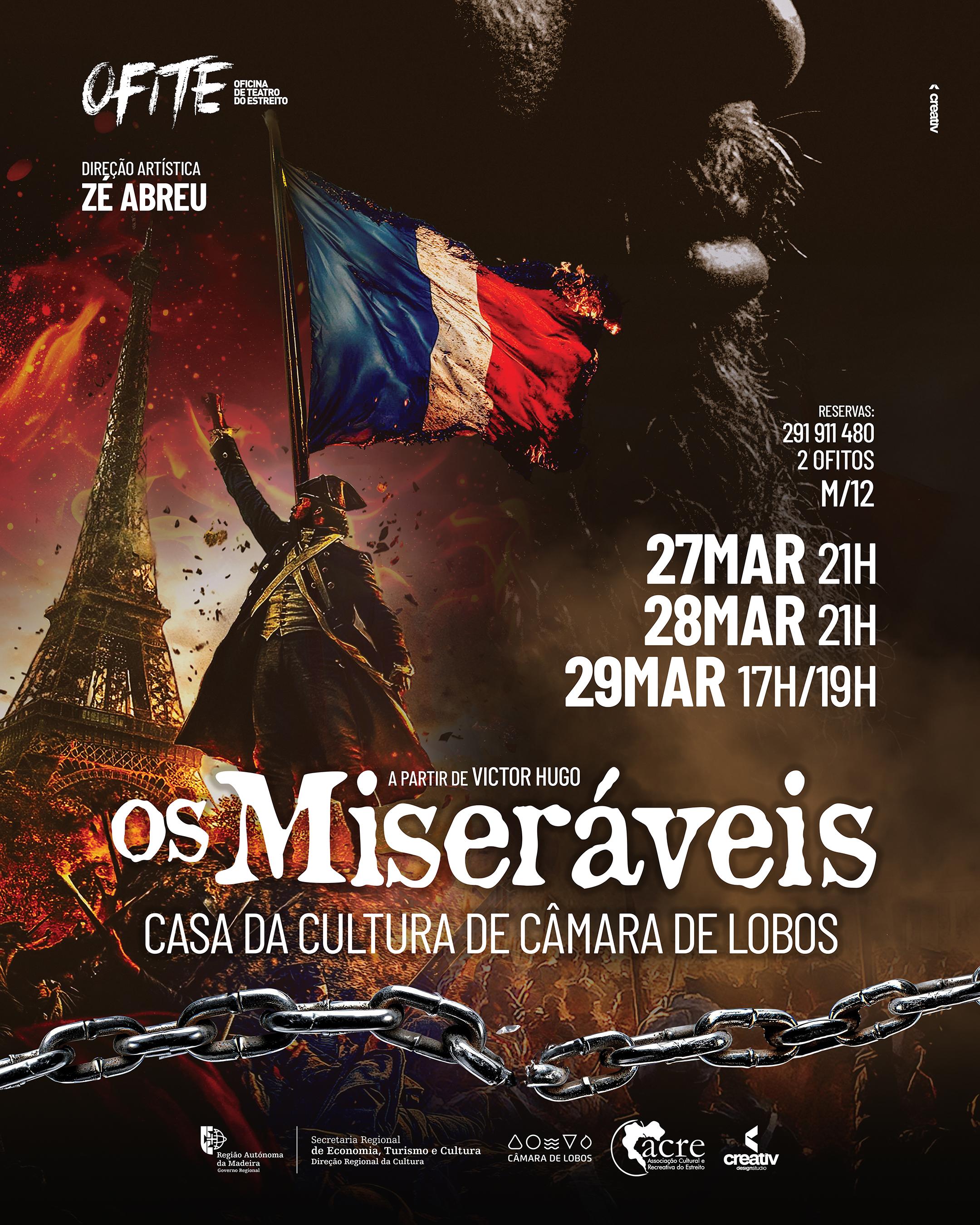 Dia Mundial do Teatro assinalado em Câmara de Lobos com ‘Os Miseráveis’