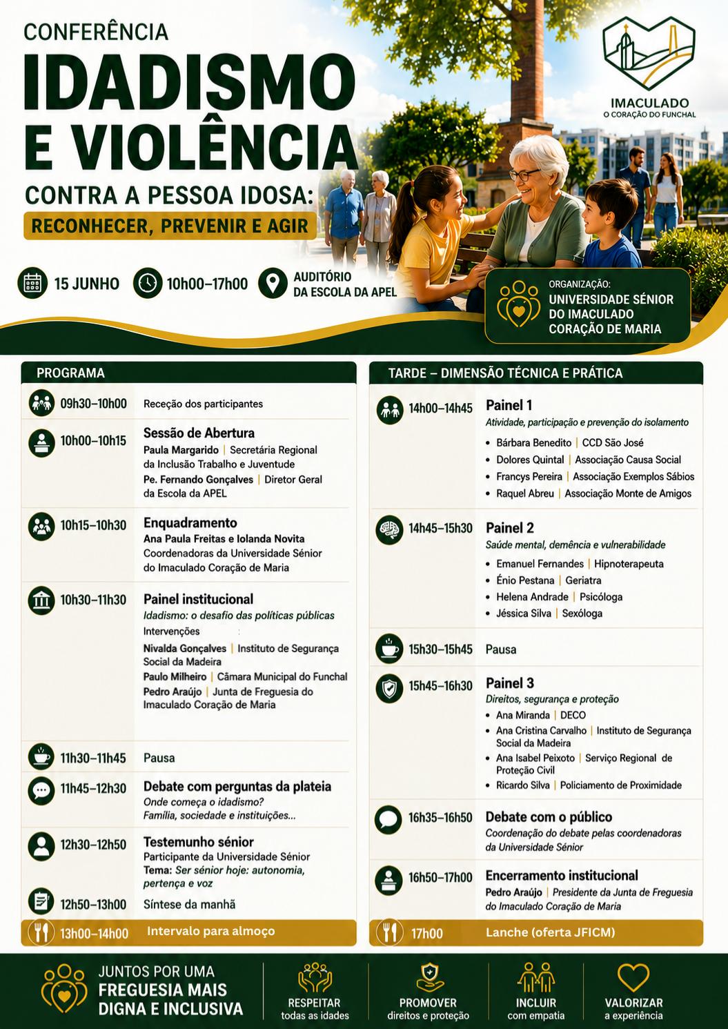 Veja o programa completo da conferência ‘Idadismo e Violência contra a Pessoa Idosa’