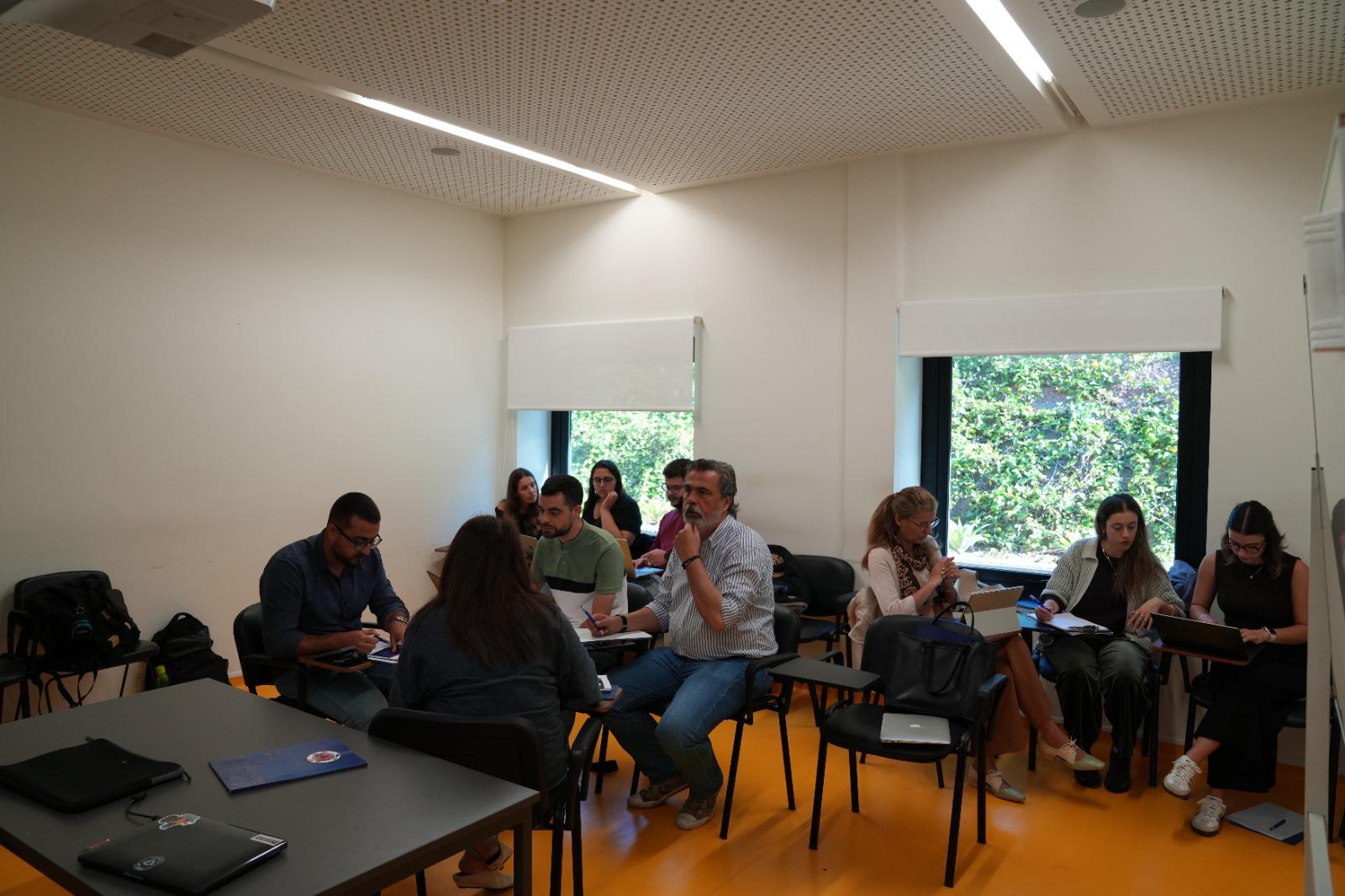Numa das aulas do Curso de Planeamento de Emergência