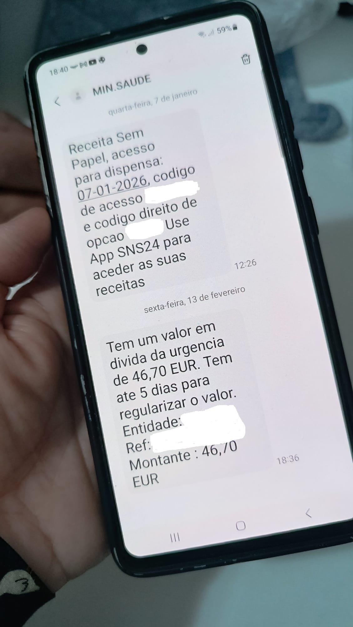 PSP alerta para mensagens fraudulentas com alegadas dívidas ao Ministério da Saúde