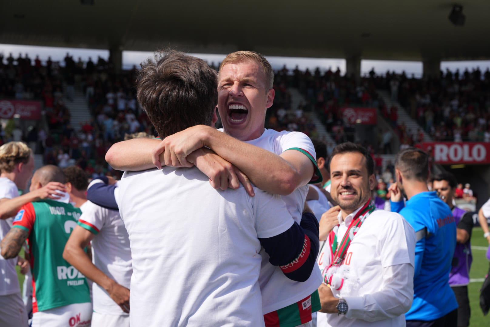 Veja as imagens da festa do Marítimo após vitória sobre o Leixões