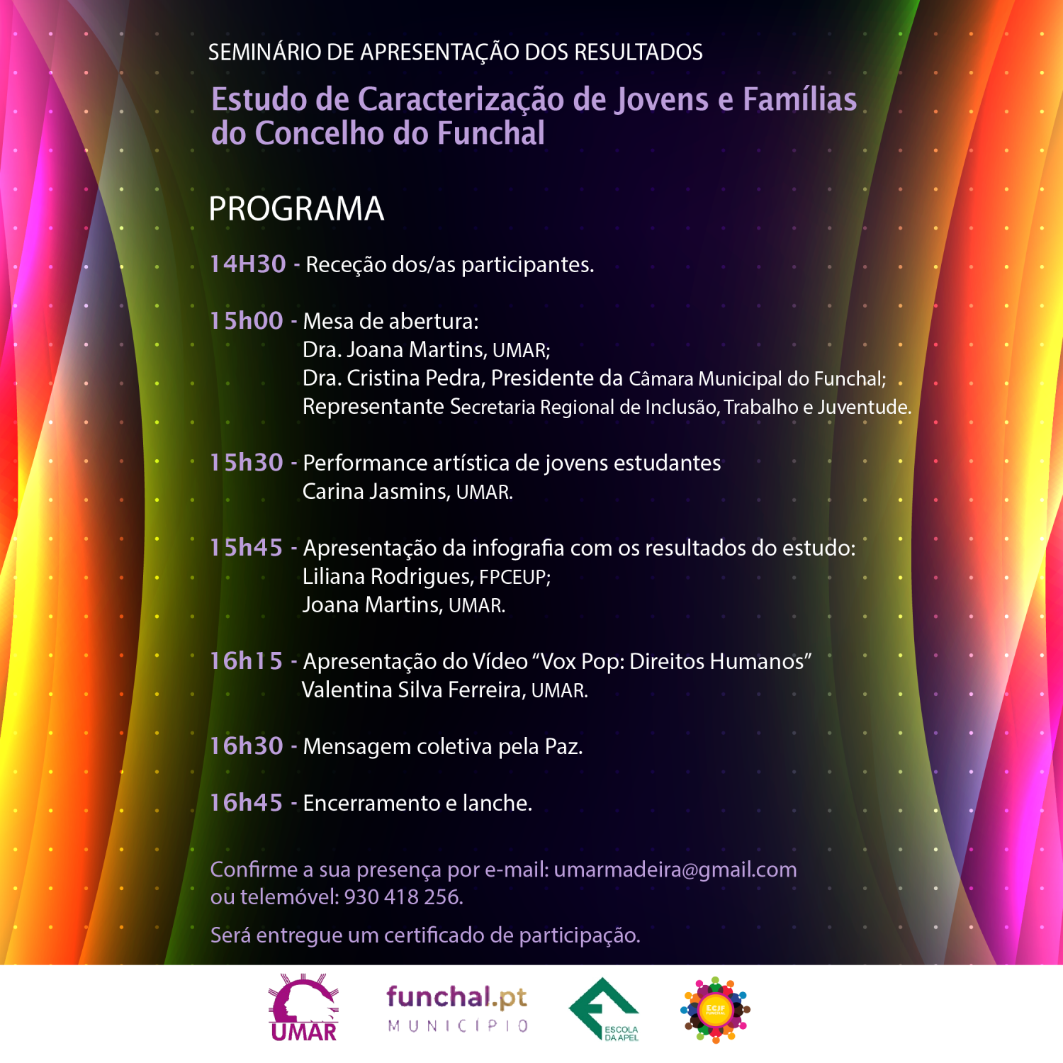 Resultados de estudo de caracterização dos jovens e famílias do Funchal apresentado dia 10 de dezembro