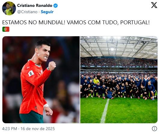 Ronaldo já reagiu à goleada de Portugal à Arménia