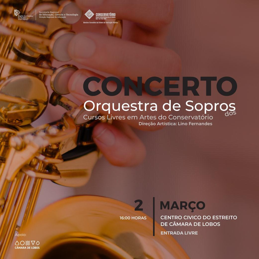 Orquestra de Sopros do Conservatório dá concerto no Estreito de Câmara de Lobos