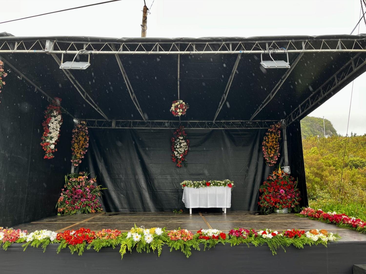 Palco está a postos.