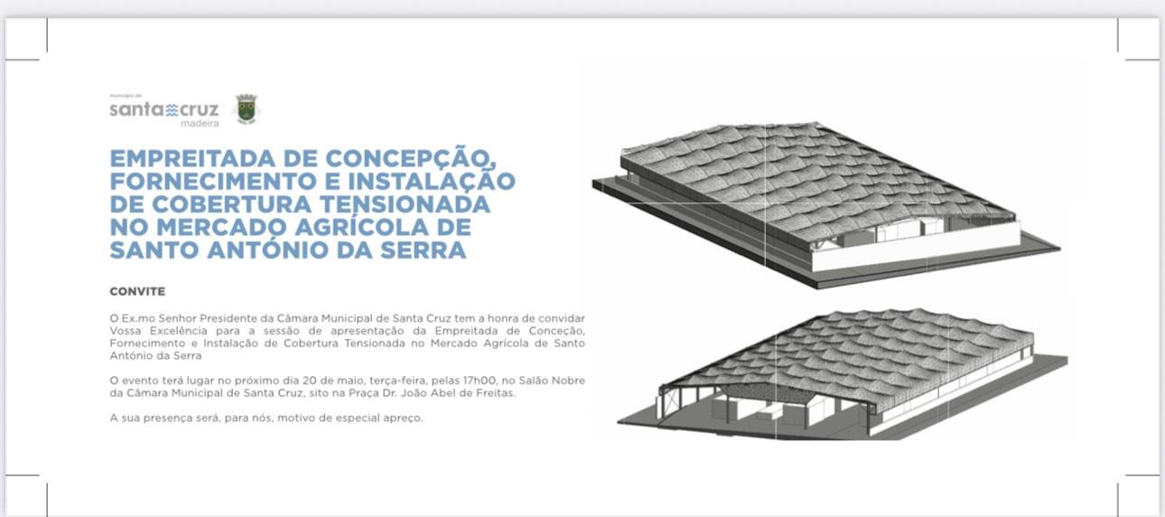 Câmara apresenta empreitadas para coberturas no Polidesportivo da Camacha e no Mercado Agrícola do Santo da Serra