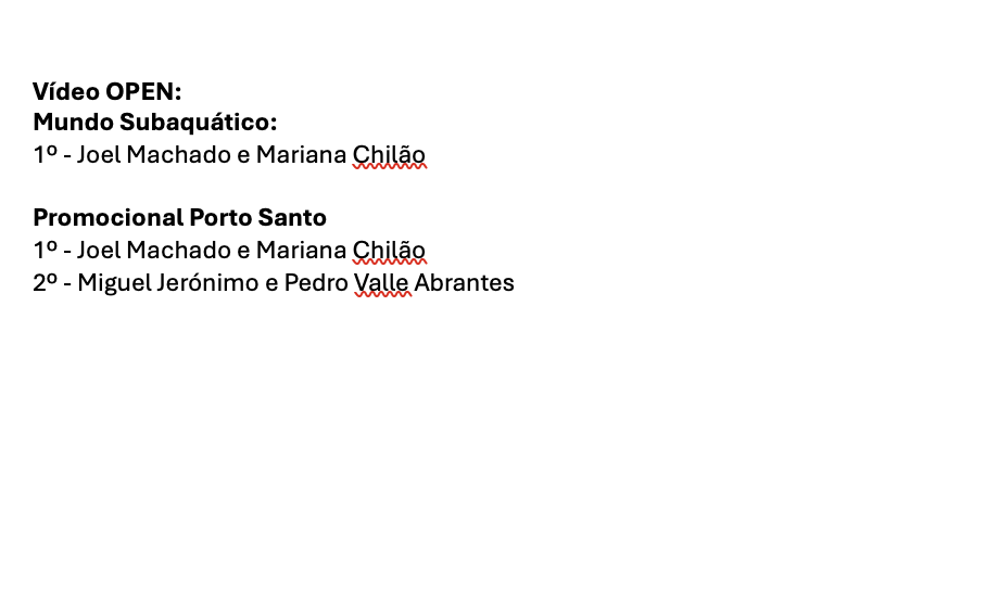 Já são conhecidos os vencedores do III Madeira Underwater Photo &amp; Video