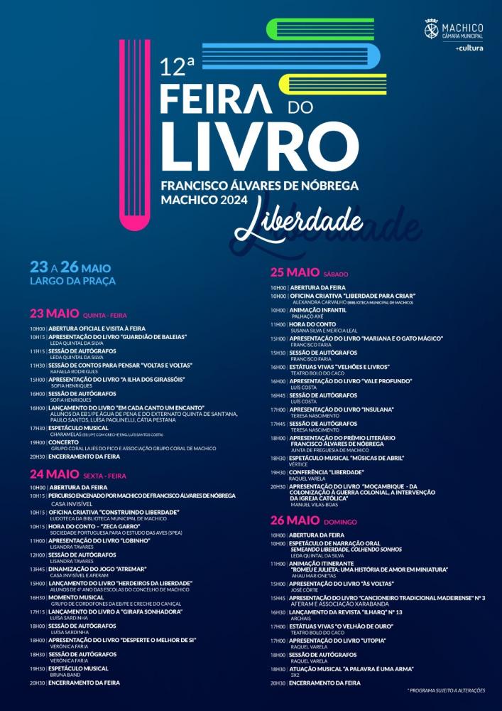 Feira do Livro de Machico de 23 a 26 de maio