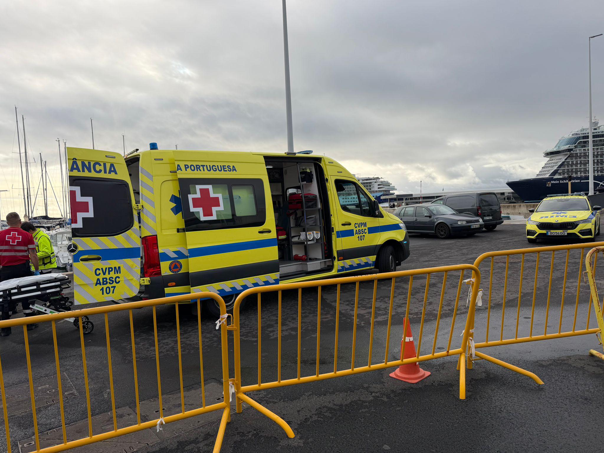 Suspeita de enfarte levou passageiro de cruzeiro ao hospital na noite de fim de ano