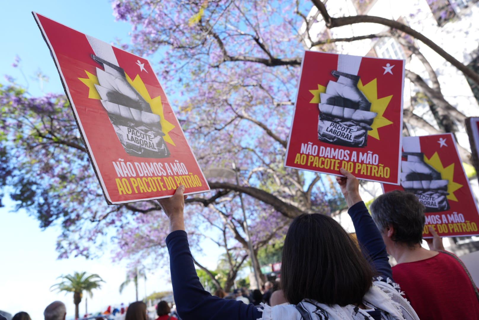 Dia de luta e de apelo à adesão à greve geral de 3 de junho contra pacote laboral (com fotos)